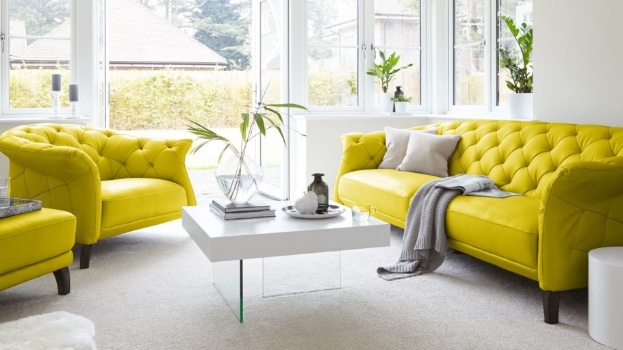 Белый диван Честер в интерьере