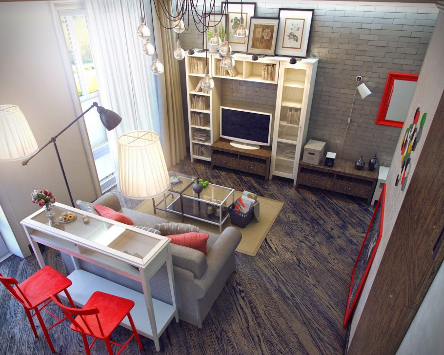 Студия в стиле икеа 30кв м