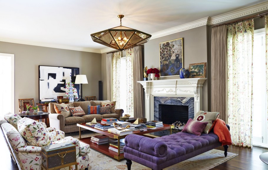 Смешение стилей в интерьере гостиной
