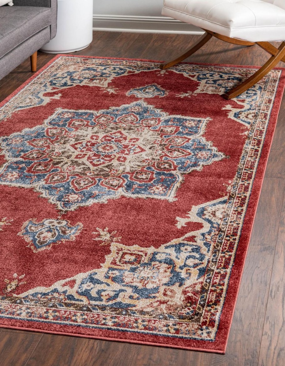 Ковер серо терракотовый