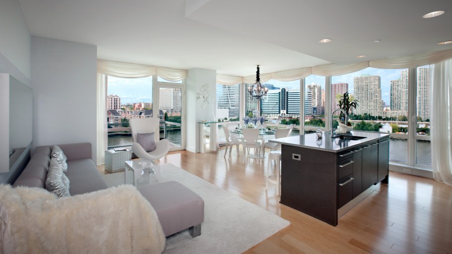 Гостиная в стиле гламур