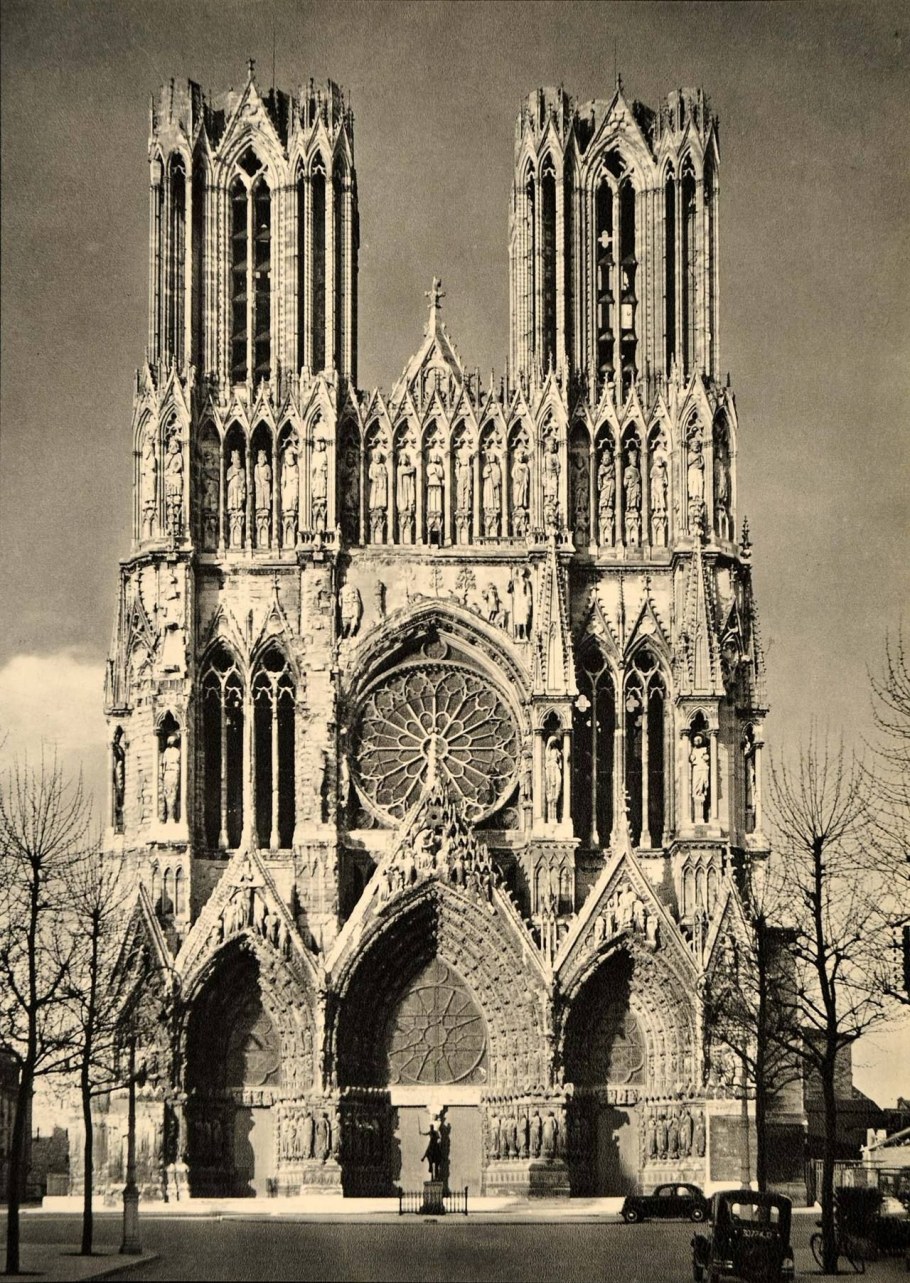 Реймский собор Франция Западный фасад