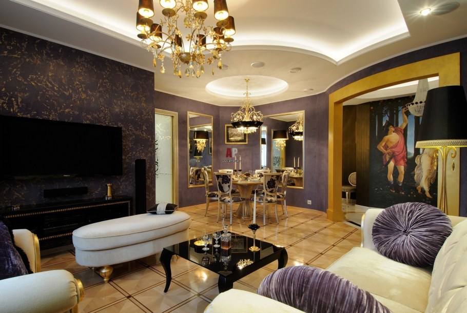 Гламурный стиль в интерьере