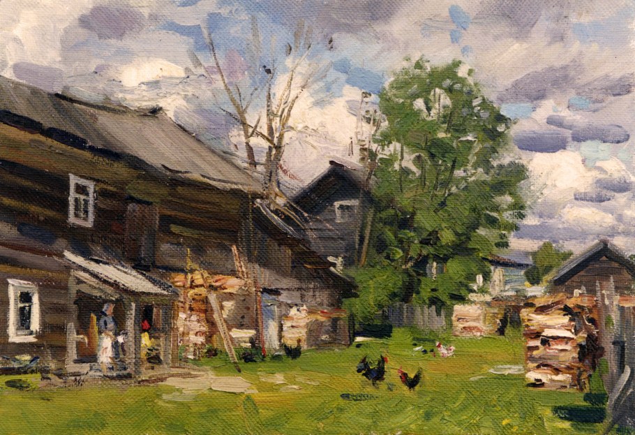Художник Юрий Волков картины деревня