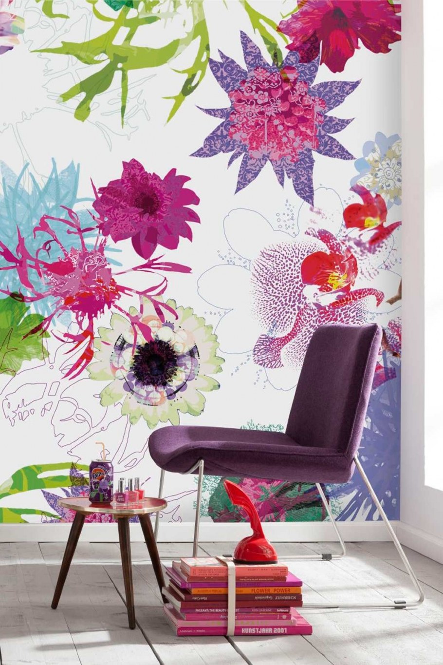 Фотообои с крупными цветами