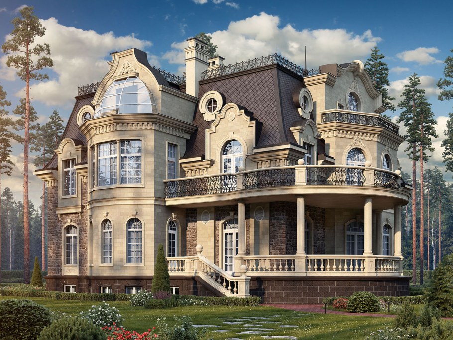 Особняк на Рублевке в стиле замка