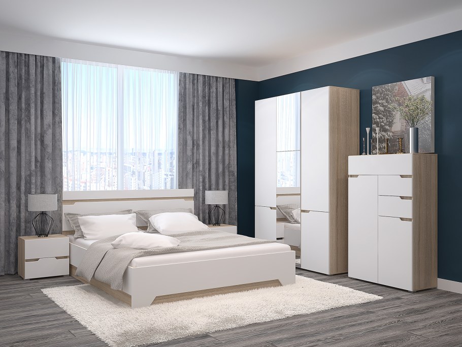 Спальня Анталия сонома белый