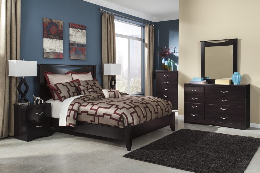 Мебель для спальни в темных тонах
