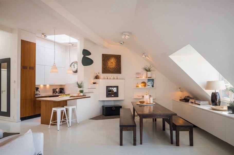 Мансардная кухня