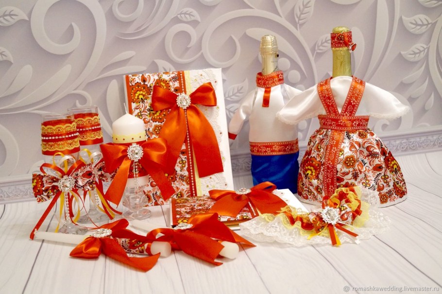 Новогодние украшения в русском стиле