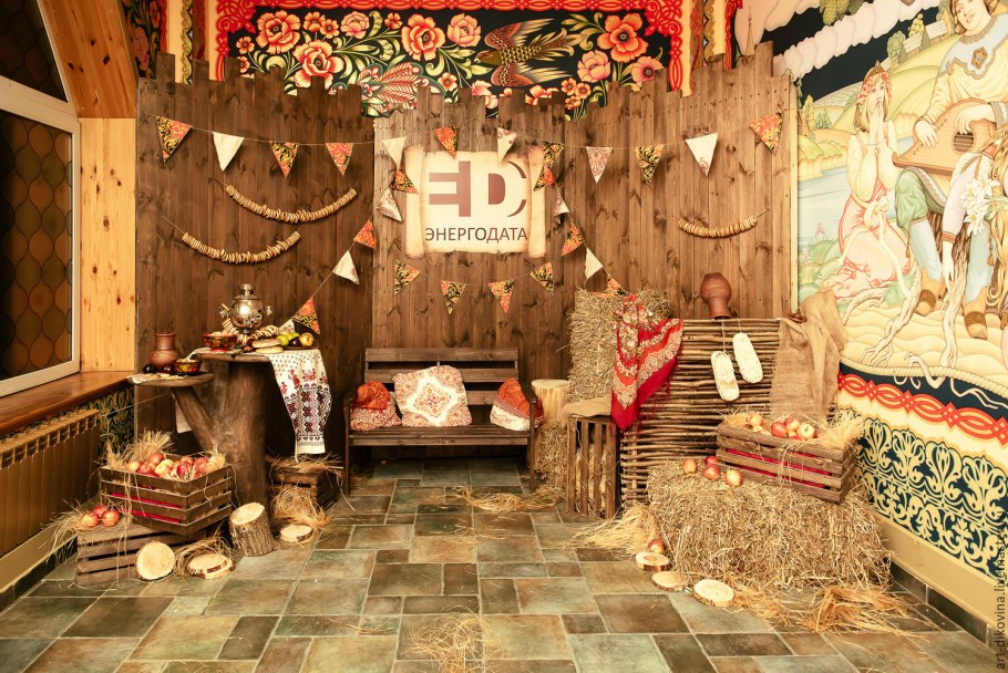 Фотозона в русском стиле