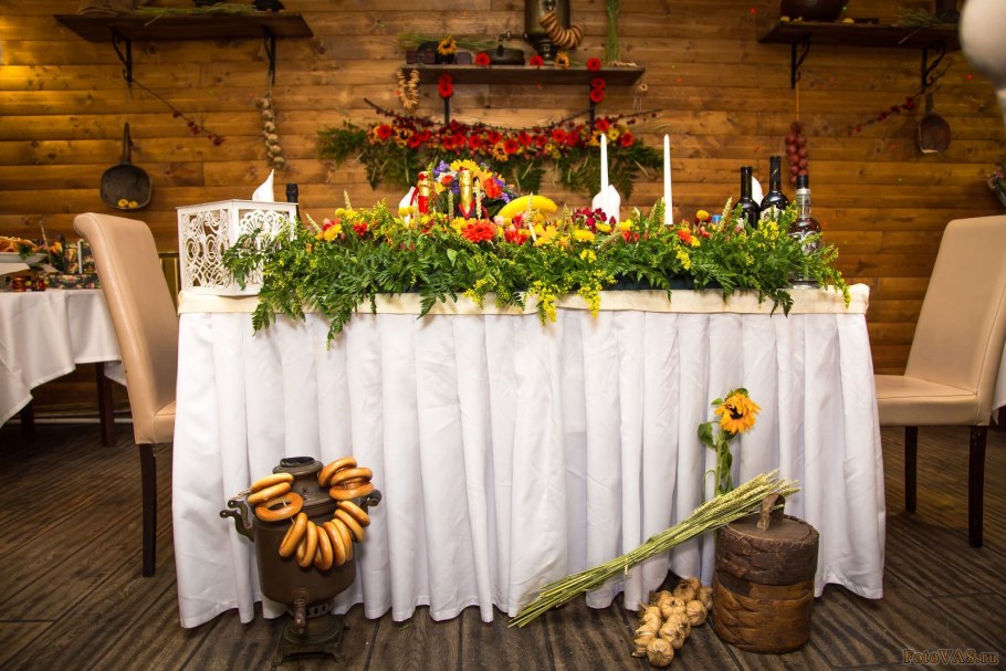 Свадьба в стиле Хохлома