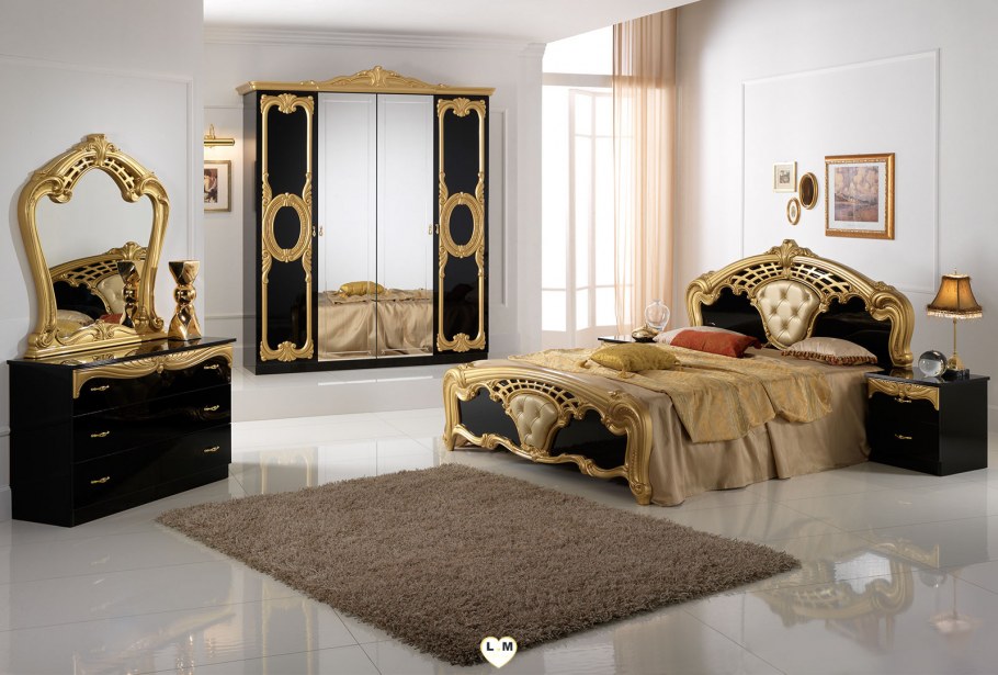 Спальный гарнитур Версаче черный