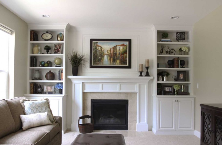 Полки над камином