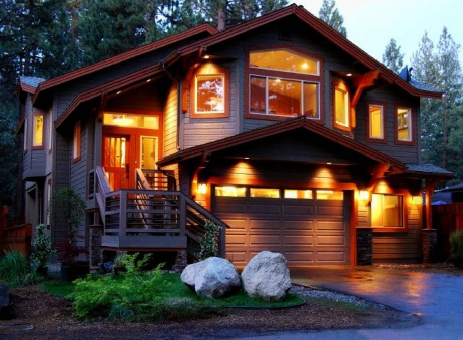 Подсветка деревянных домов