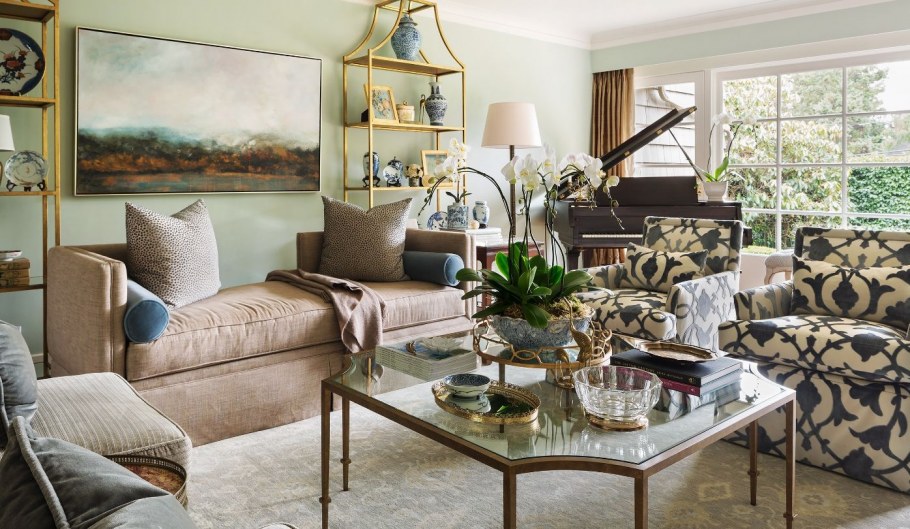 Эклектика в интерьере гостиной и спальни