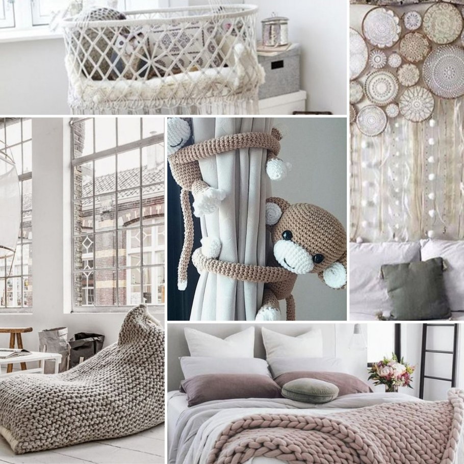 Вязаные предметы интерьера
