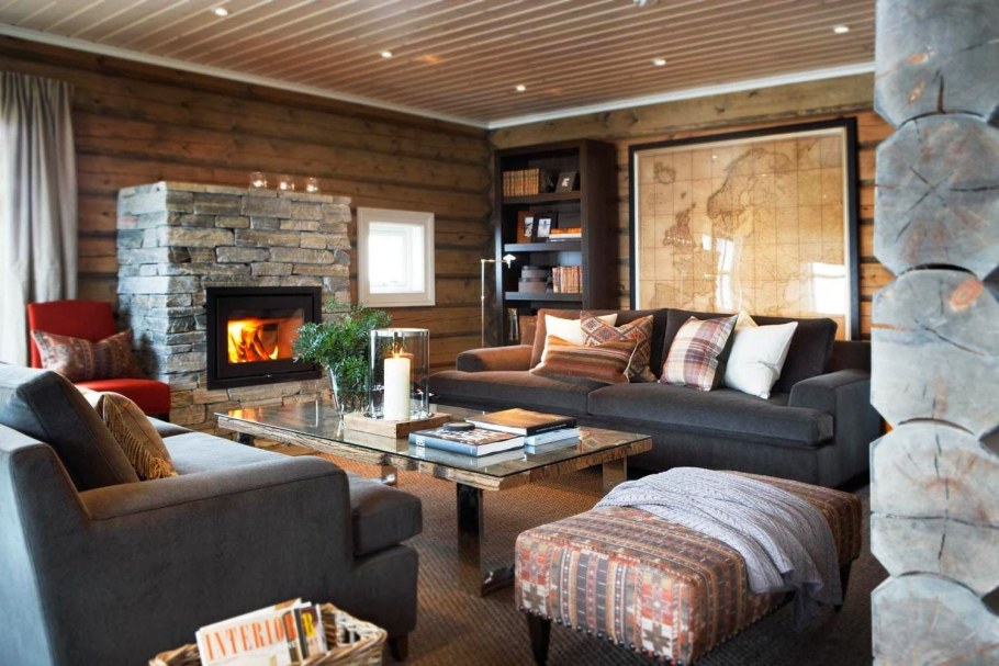 Гостиная в норвежском стиле