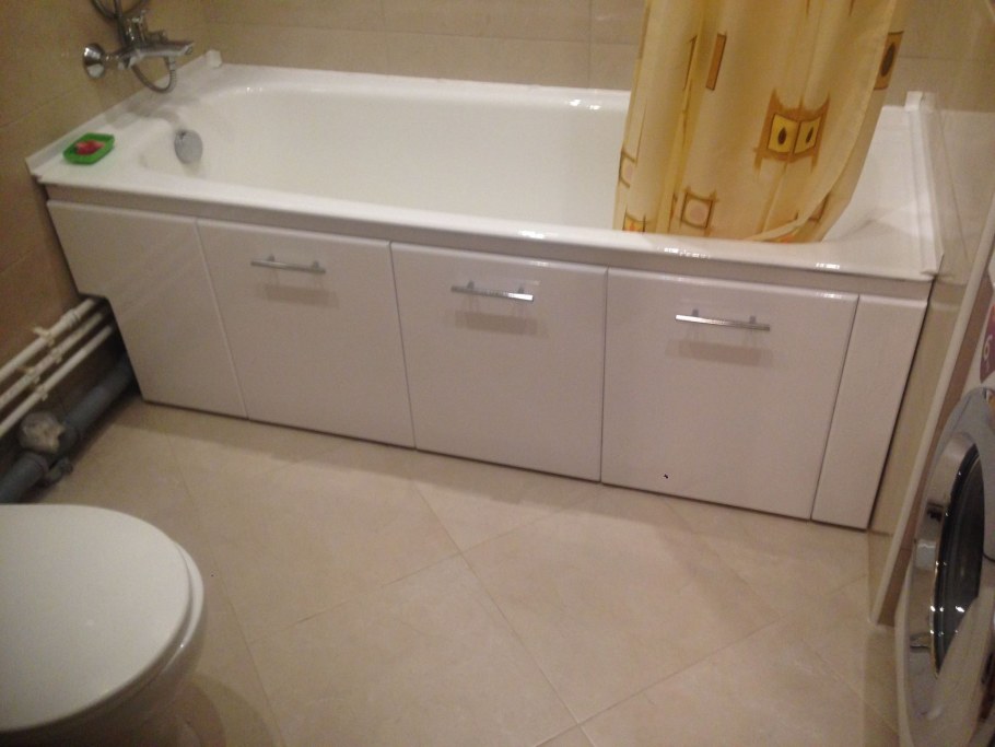 Экран под ванну Monaco still 170 раздвижной МДФ белый