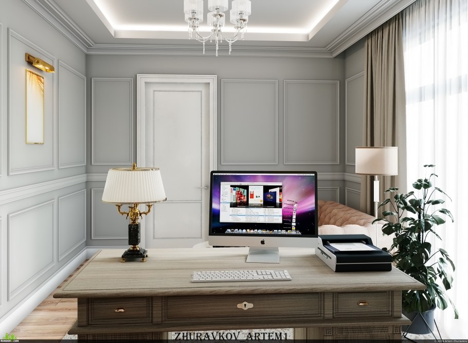 Домашний кабинет в стиле Неоклассика