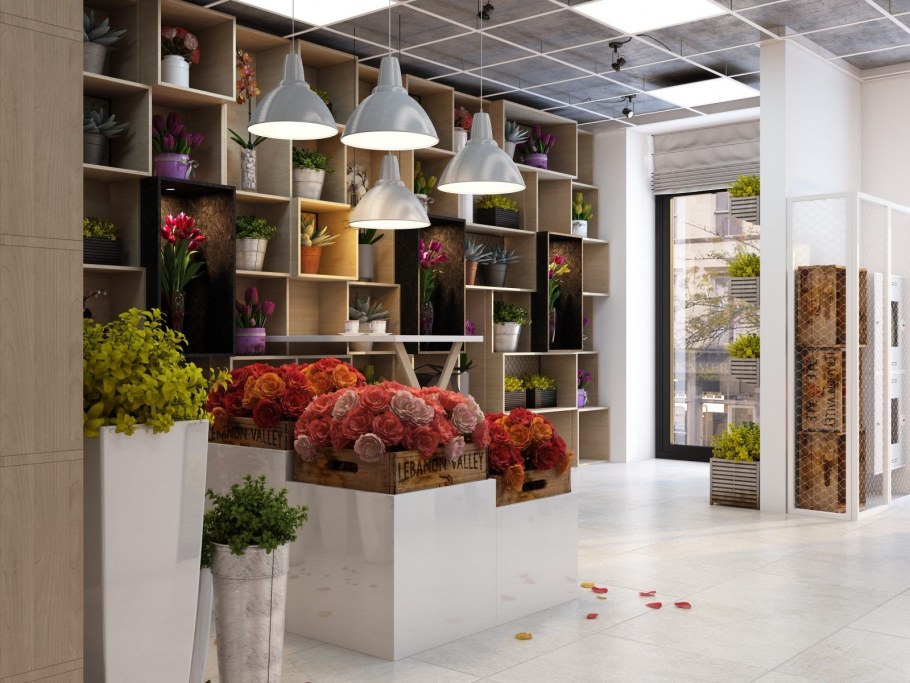 Интерьер цветочного магазина