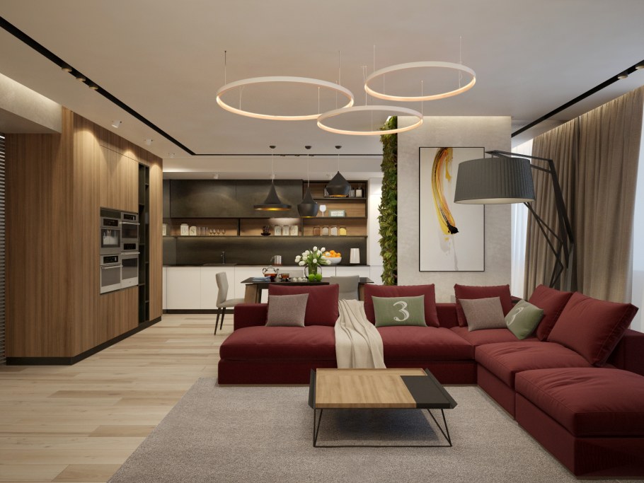 Кухня-гостиная дизайнер Михаил Шапошников