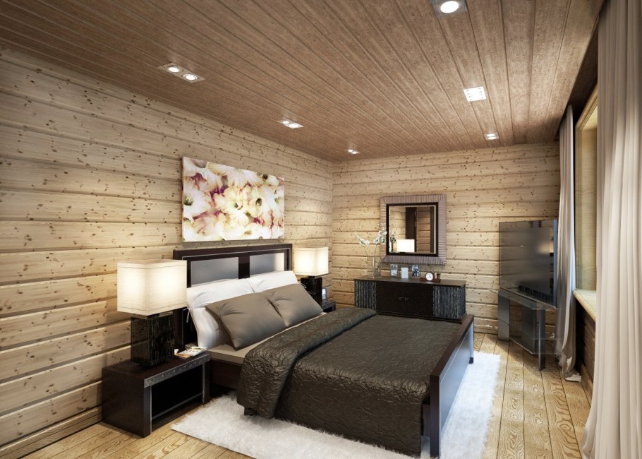 Тиккурила имитация бруса в интерьере