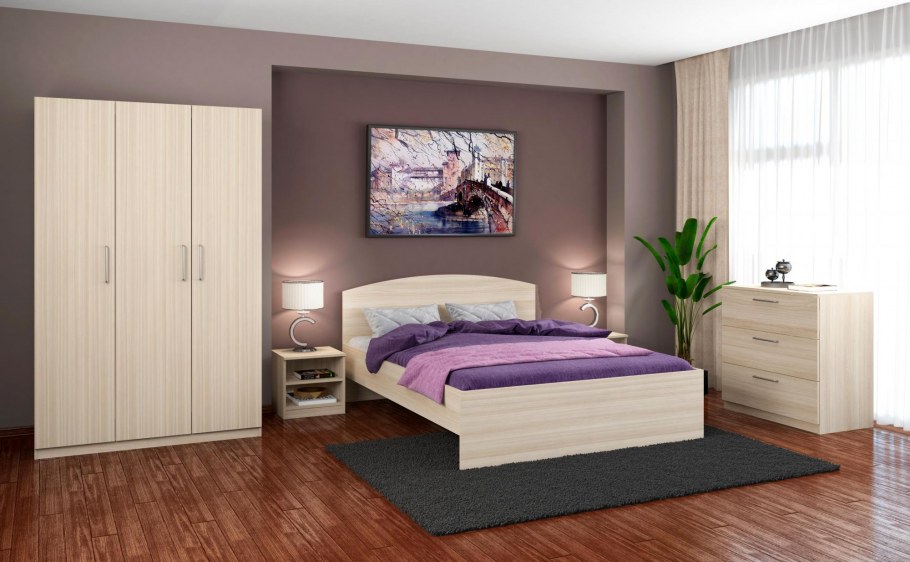 Модульная спальня эко Боровичи ясень шимо темный