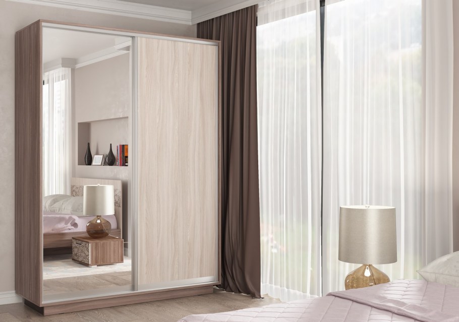 Шкаф купе Жаклин ясень шимо светлый