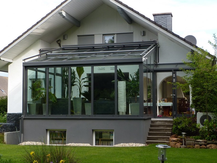 Стеклянная веранда к дому