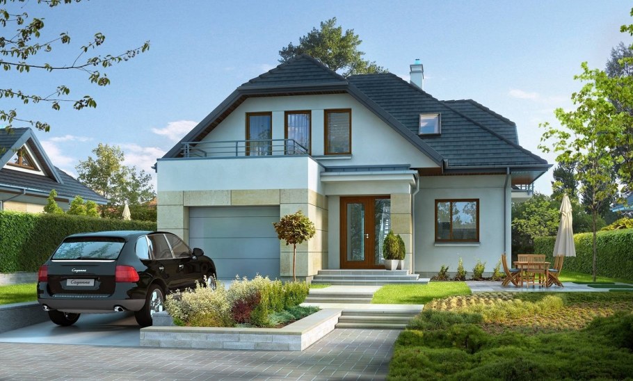 Загородный дом с гаражом