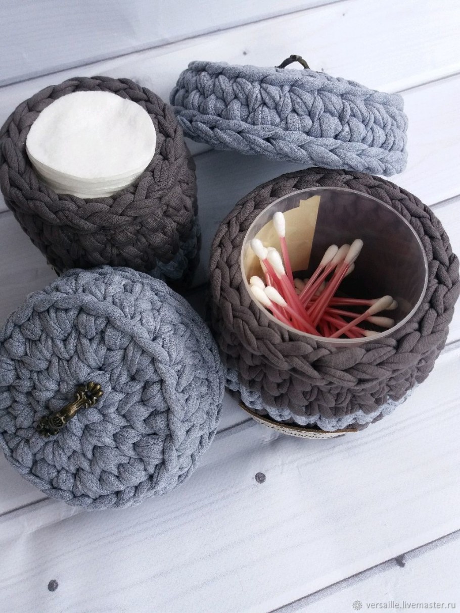 Трикотажные корзинки