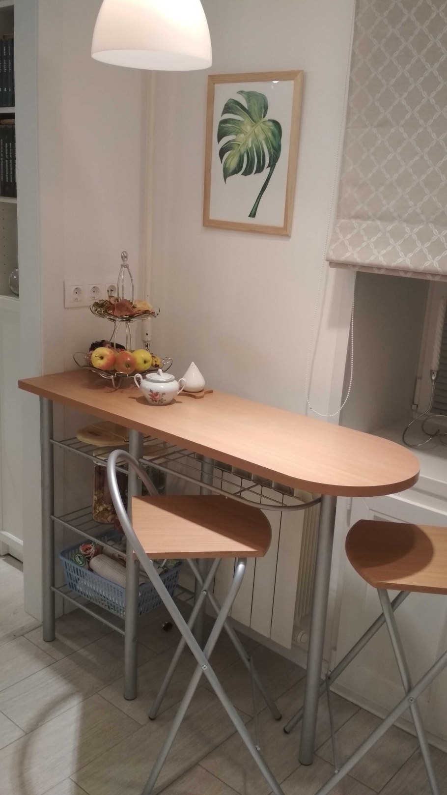 Стол Sheffilton SHT-t1 бук/алюм.металлик