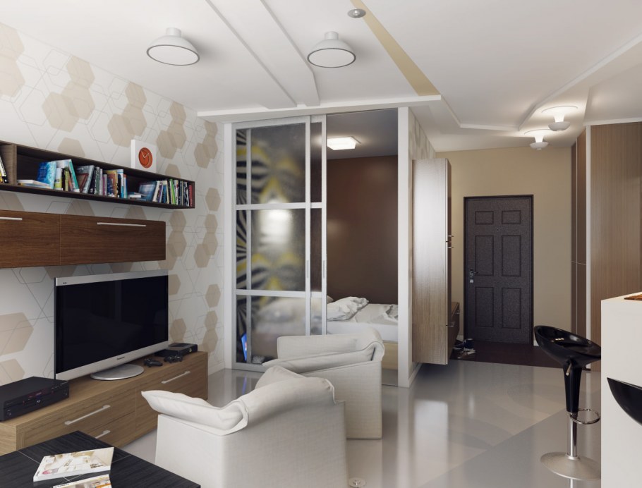 Интерьер однокомнатной квартиры 40