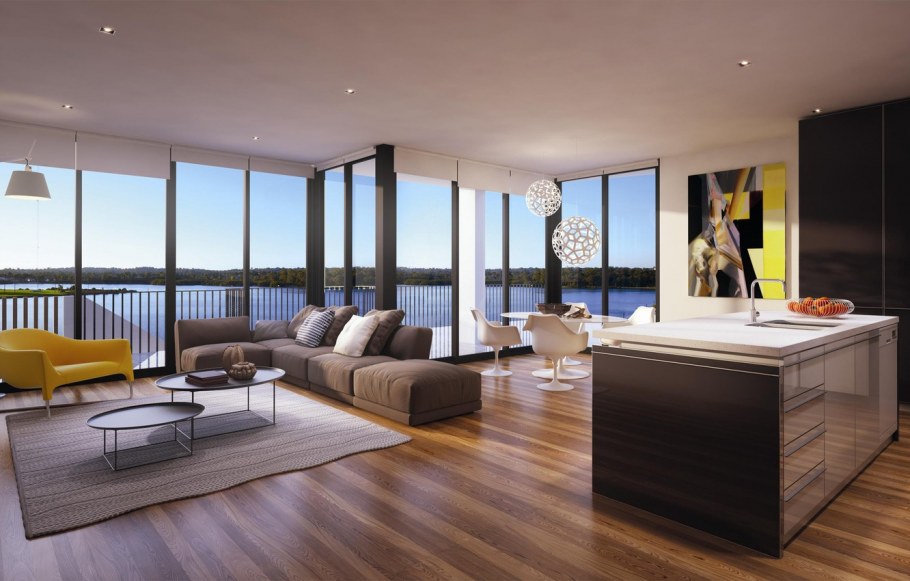 Современная жилая комната