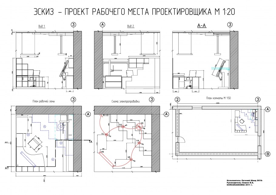 Планировка рабочего места Эскизный проект