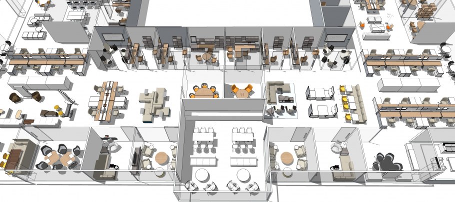 План офиса опен Спейс