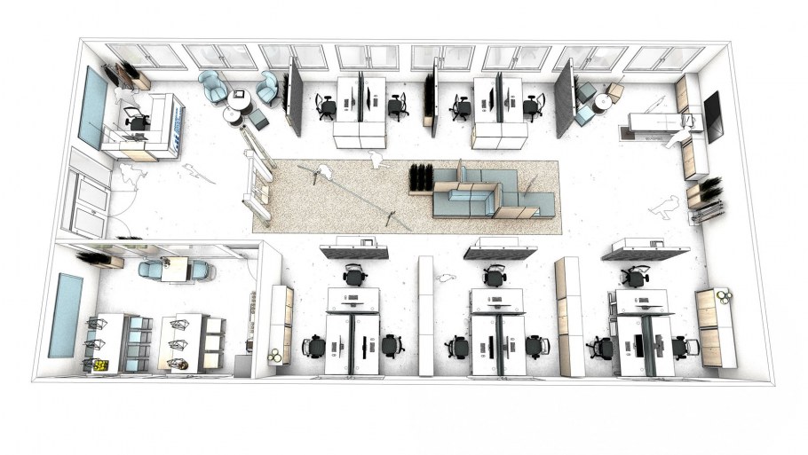 Пан расстновки мебли офис