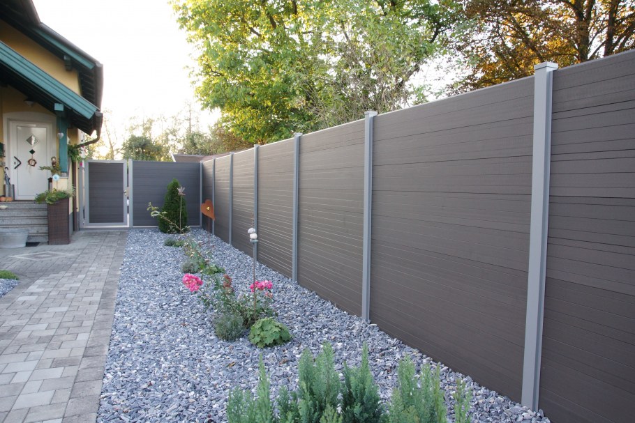 Красивый серый забор