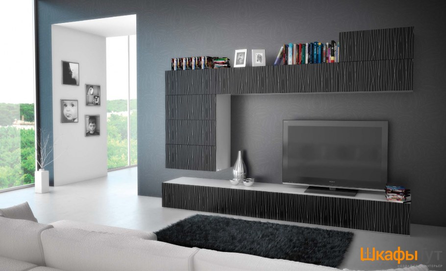 Стенка хайтек для гостиной