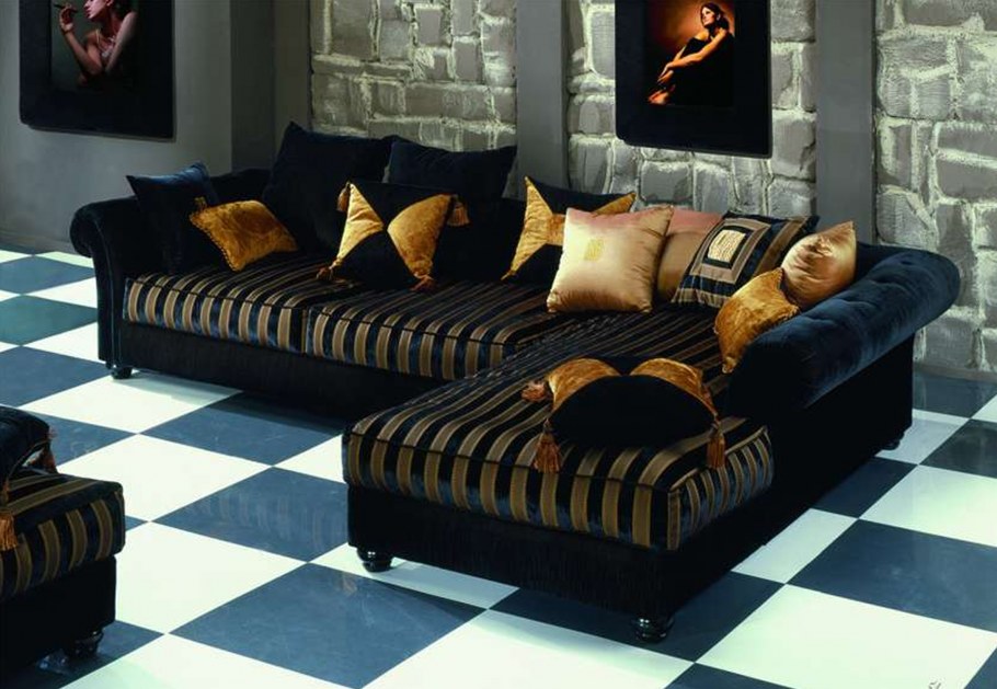 Полосатые стены в интерьере