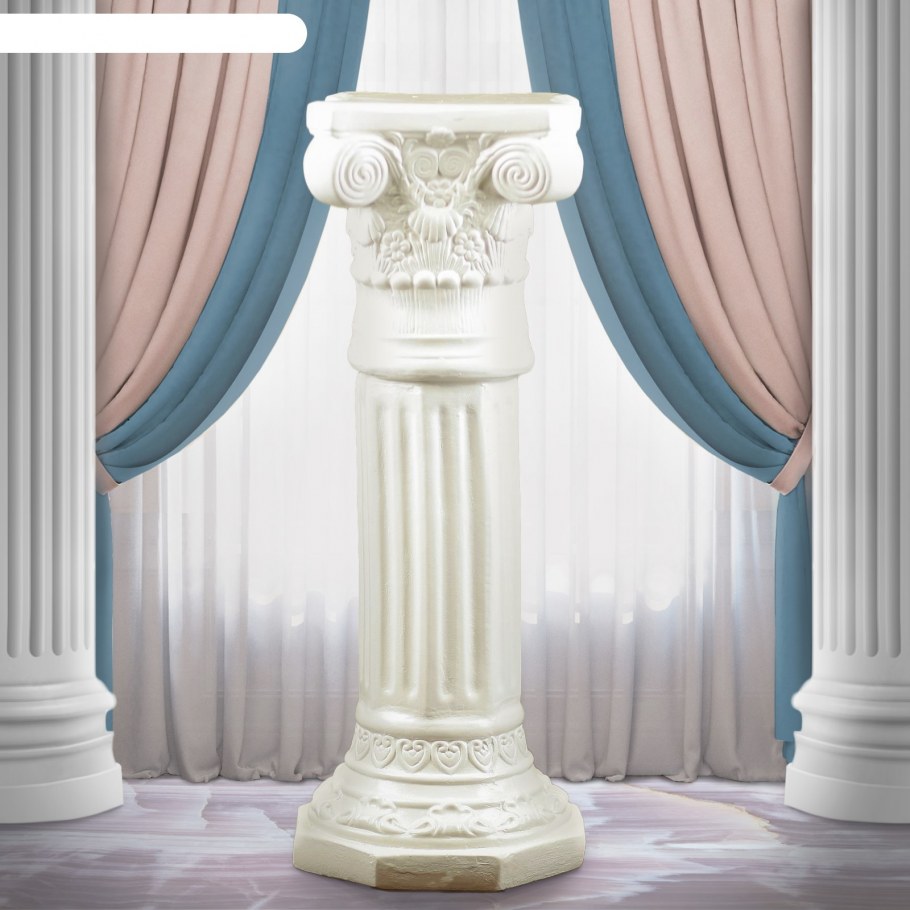 Подставка напольная "колонна Акрополь" белая, 75 см