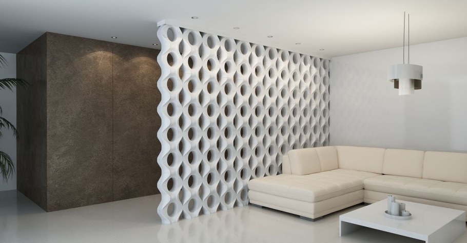 3d гипсовая перегородка Weaver 500*600