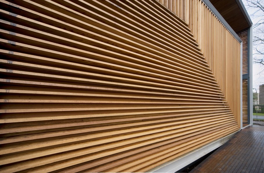 Кубообразный реечный фасад