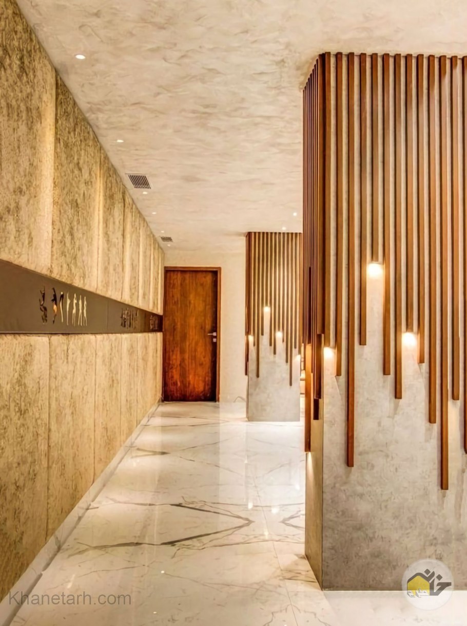 Подсветка колонн в интерьере