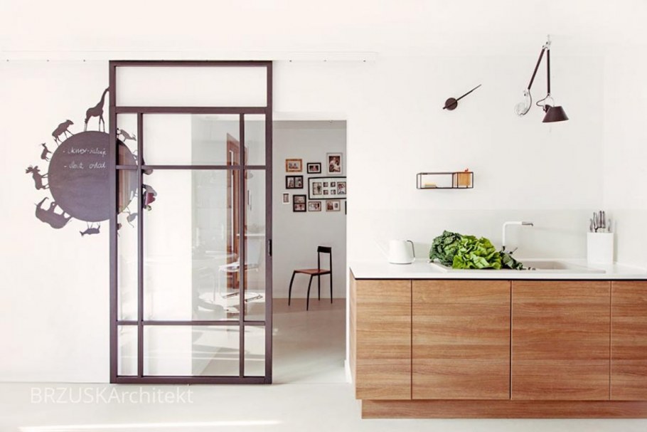 Цельностеклянные перегородки лофт