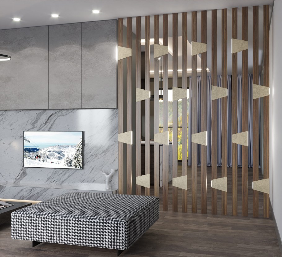 Стеллаж перегородка в стиле лофт