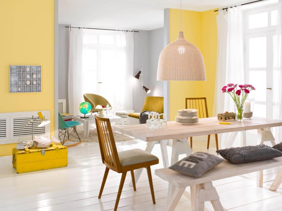 Салатовый цвет стен