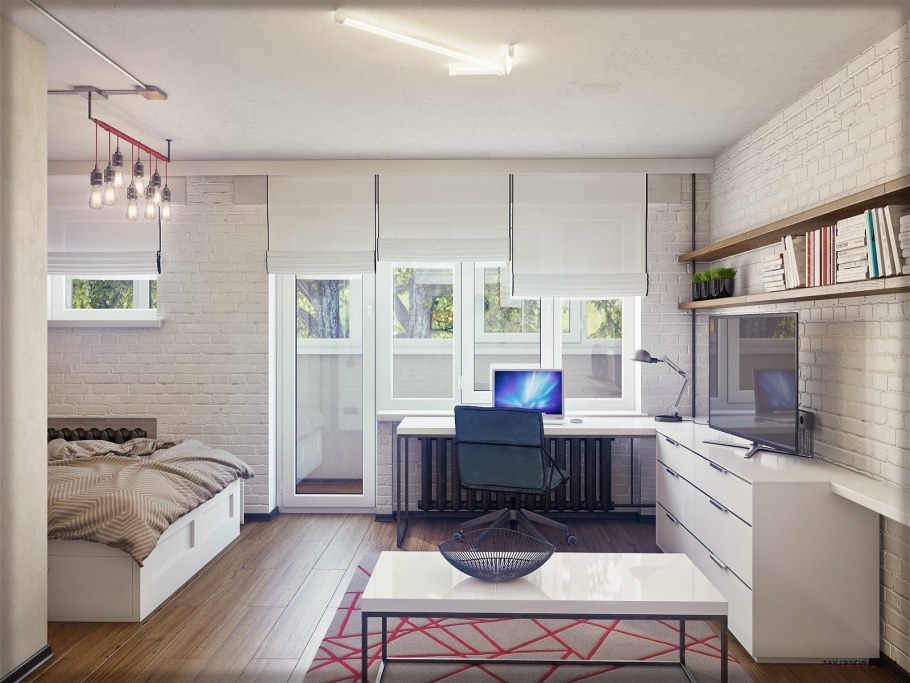 Однокомнатная квартира в стиле лофт