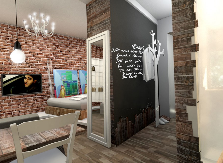 Интерьер холостяцкая Берлога лофт